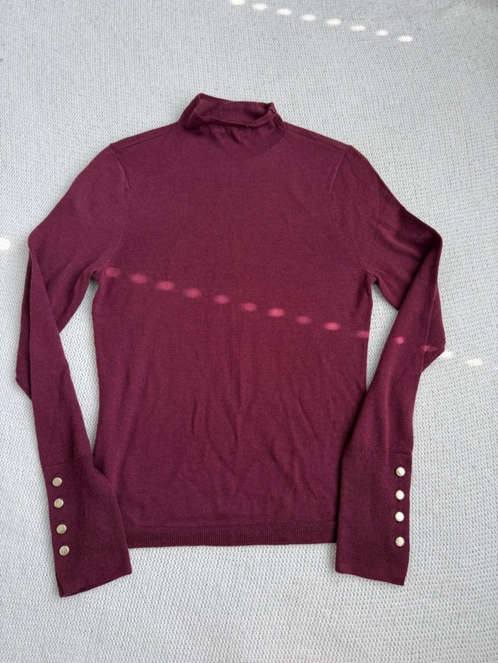 Abercrombie & Fitch 100% Merino Wool Turtleneck Sweater Red Size Small
